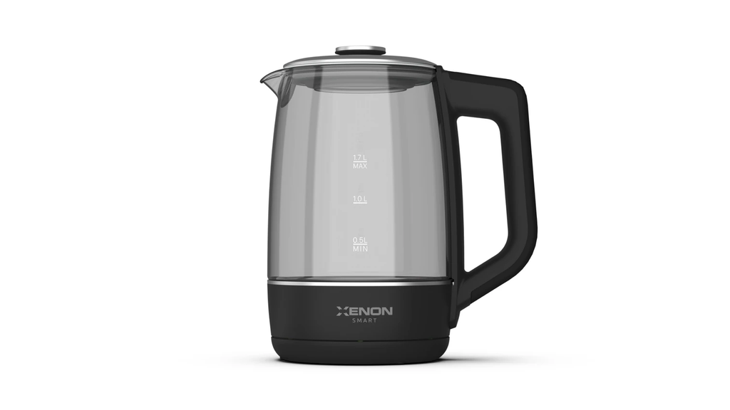 Xenon Smart X7103_M1 1.7 Liter Wi-Fi 2200W App-Controlled Steel Smart Glass Kettle, Black
