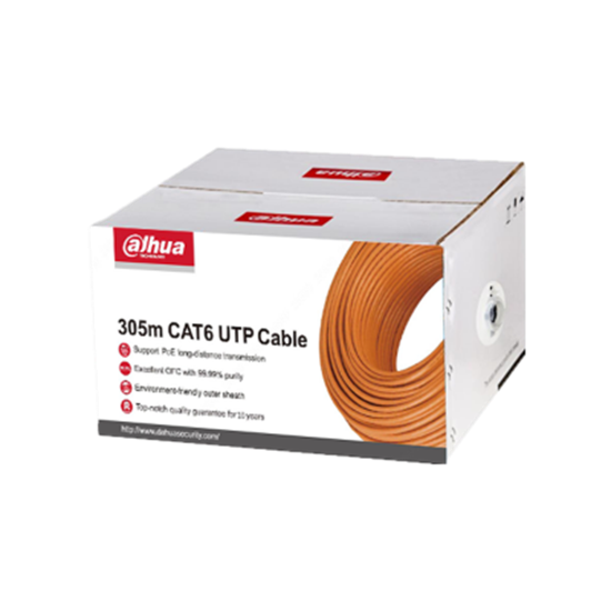 Dahua DH-PFM920-6UN UTP CAT6 305M Dış Ortam Polietilen Bakır Network Kablosu