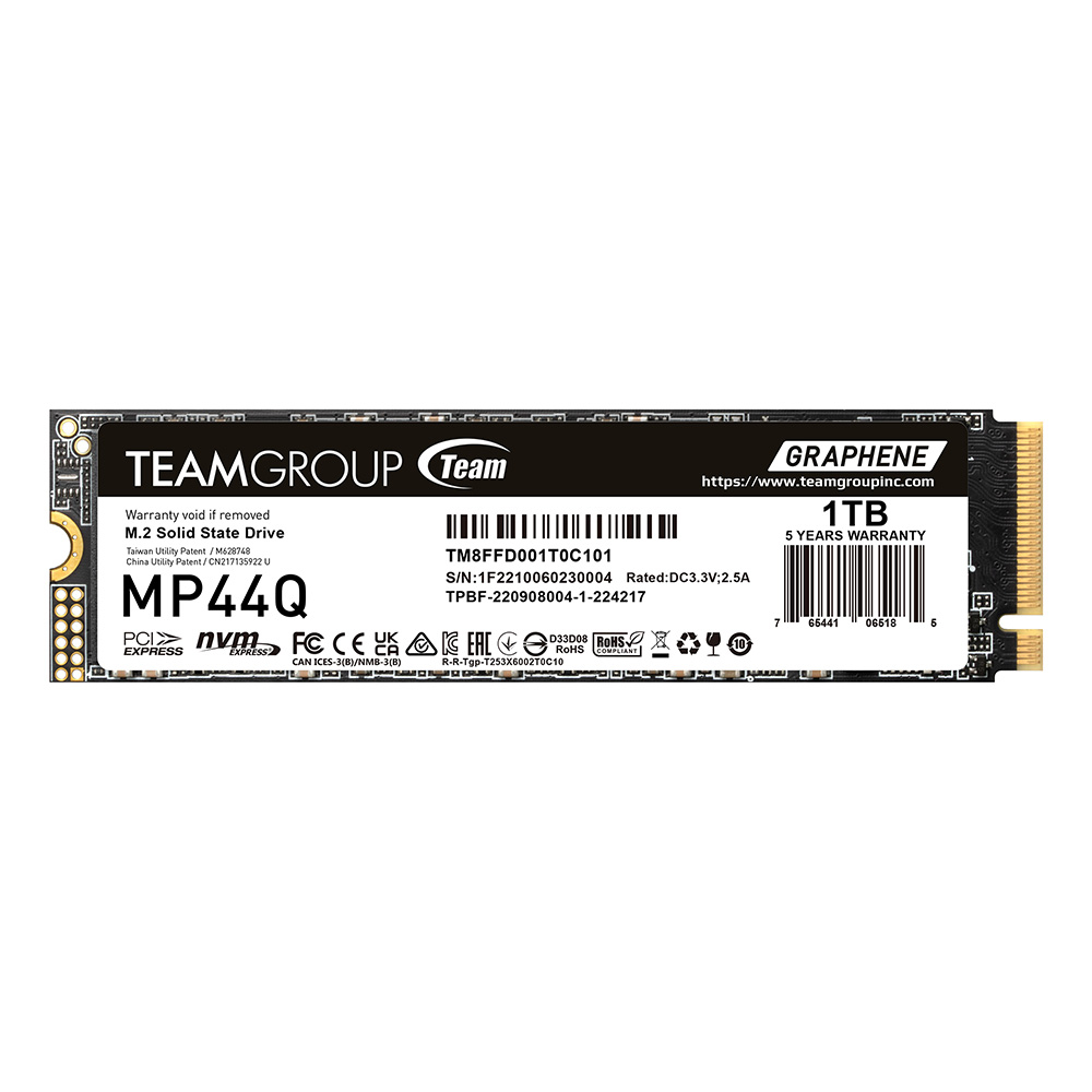 Team MP44Q TM8FFD001T0C101 1TB Gen4x4 7400/6200MB/s NVMe PCIe M.2 SSD Disk