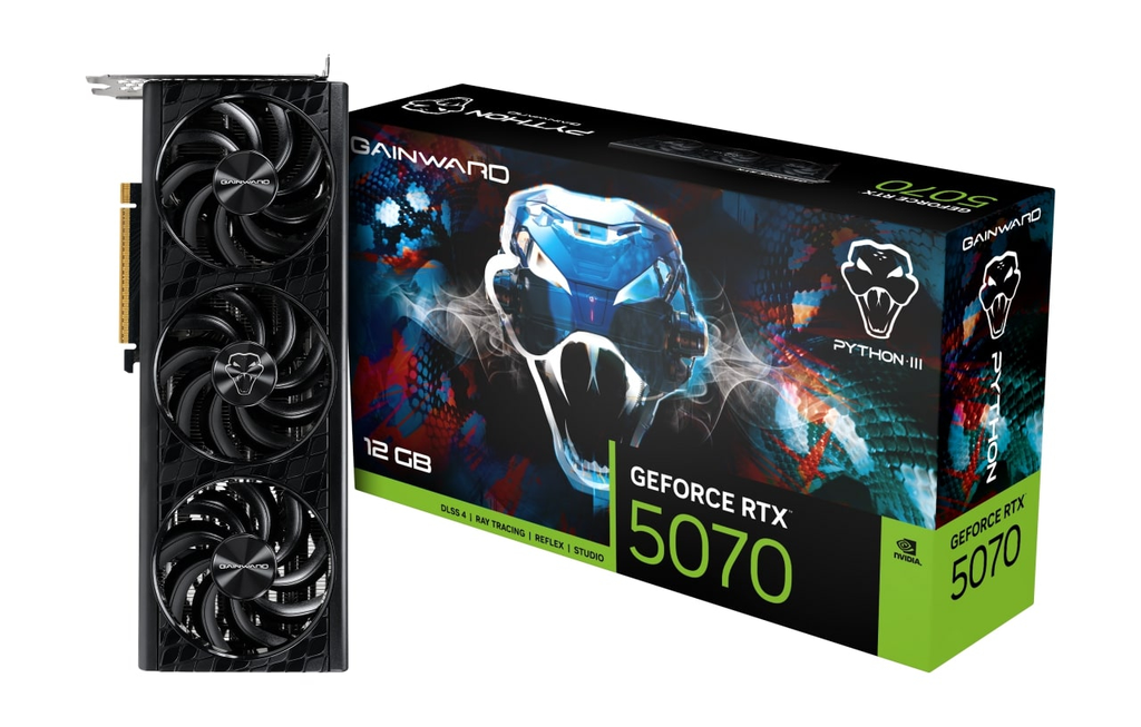 Gainward GeForce RTX5070 Python III 12GB GDDR7 192Bit Gaming Graphics Card