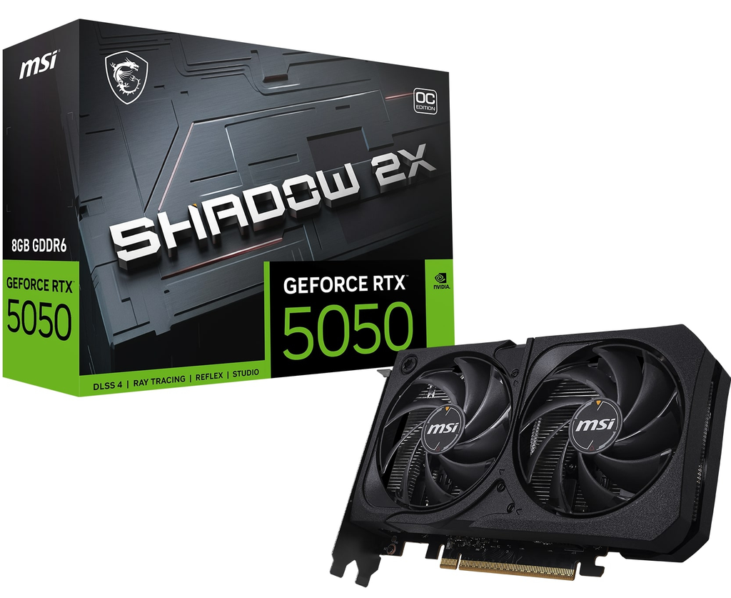 MSI GeForce RTX 5050 8GB Shadow 2X OC GDDR6 128Bit DX12 Oyuncu Ekran Kartı