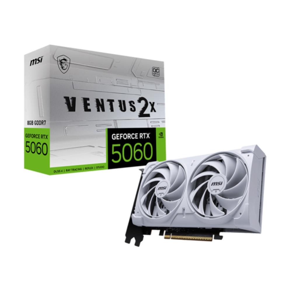 [GeForce RTX™ 5060 8G GAMING OC] MSI GeForce RTX 5060 8G Ventus 2X OC GDDR7 128Bit DX12 Gaming Graphics Card, White