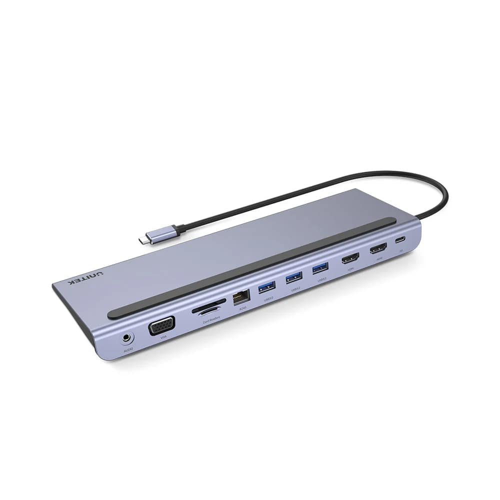 Unitek D1022B USB-C 11 in 1 Universal Hub with IOS & MST Support