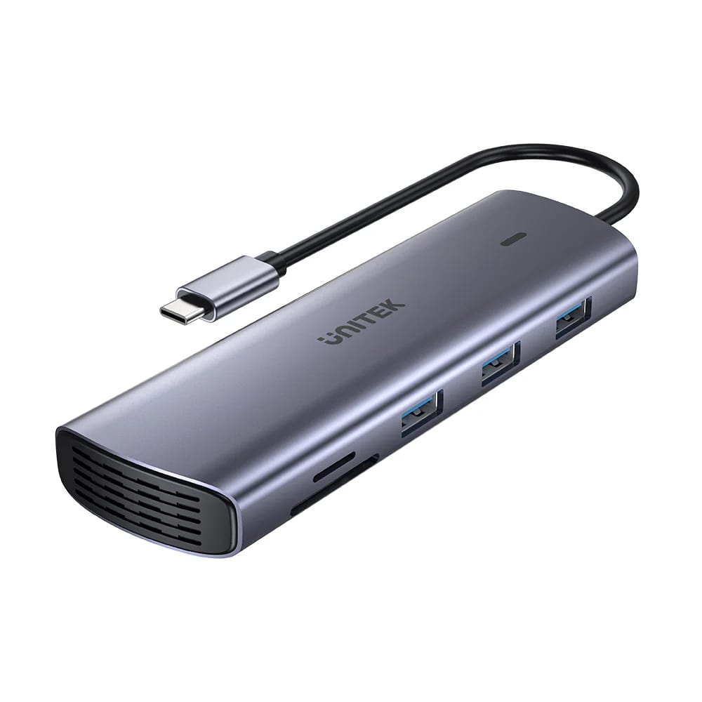 Unitek D1113A Type-C to 9 Port Hub Converter iPad Pro & Air Support Gigabit Ethernet PD 100W