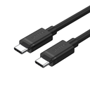 Unitek Y-C477BK Type-C to Type-C 60W 1Mt Hızlı Şarj Kablosu, Siyah