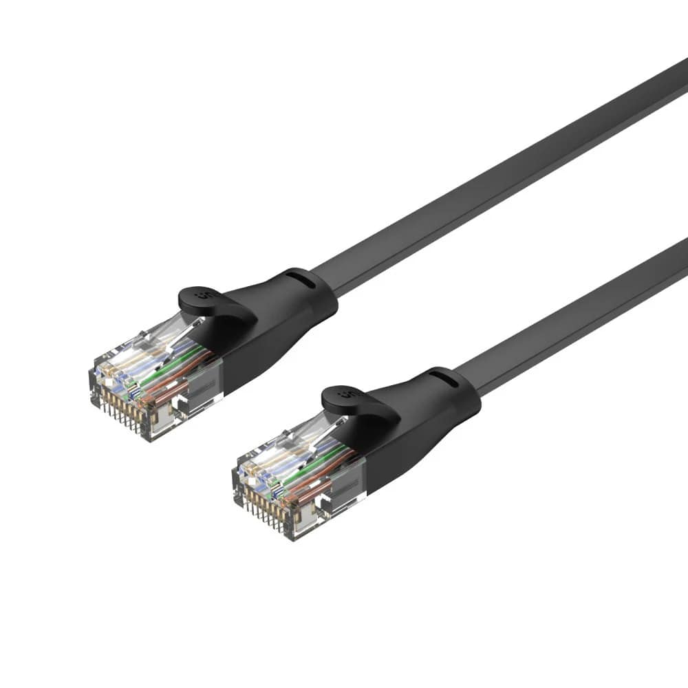 Unitek C1812GBK CAT6 5m Flat Patch Ethernet Cable, Black