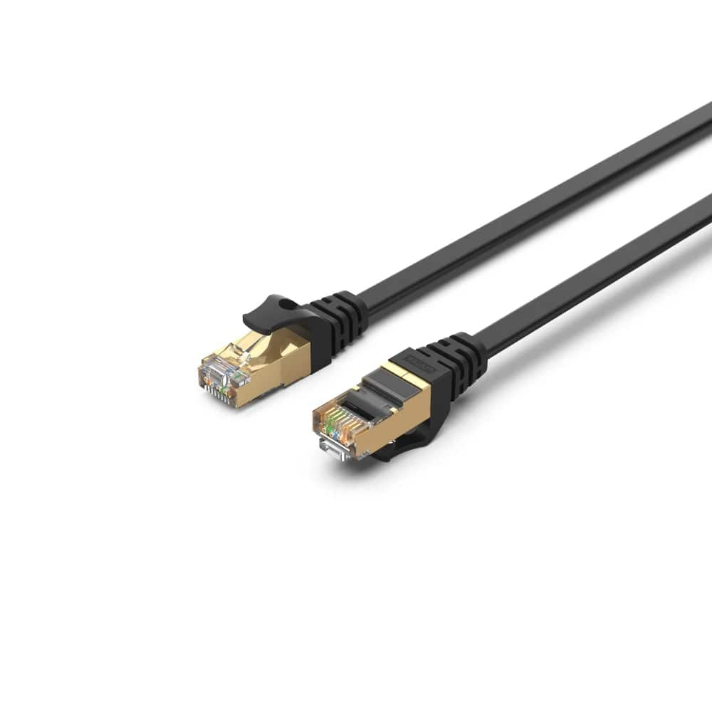 Unitek C1897BK-2M CAT7 2m Flat Patch Ethernet Kablosu, Siyah