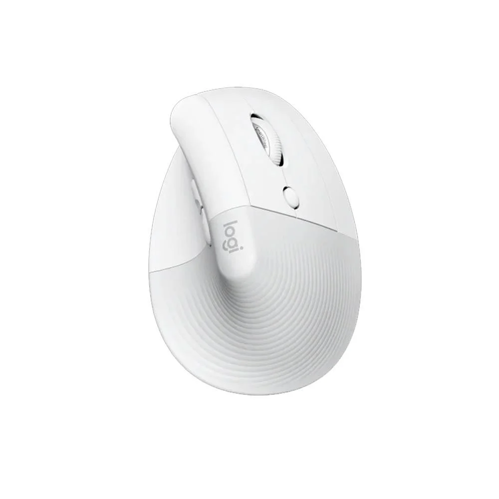 Logitech 910-006475 Lift Dikey Sessiz Ergonomik Optik Kablosuz Mouse, Beyaz