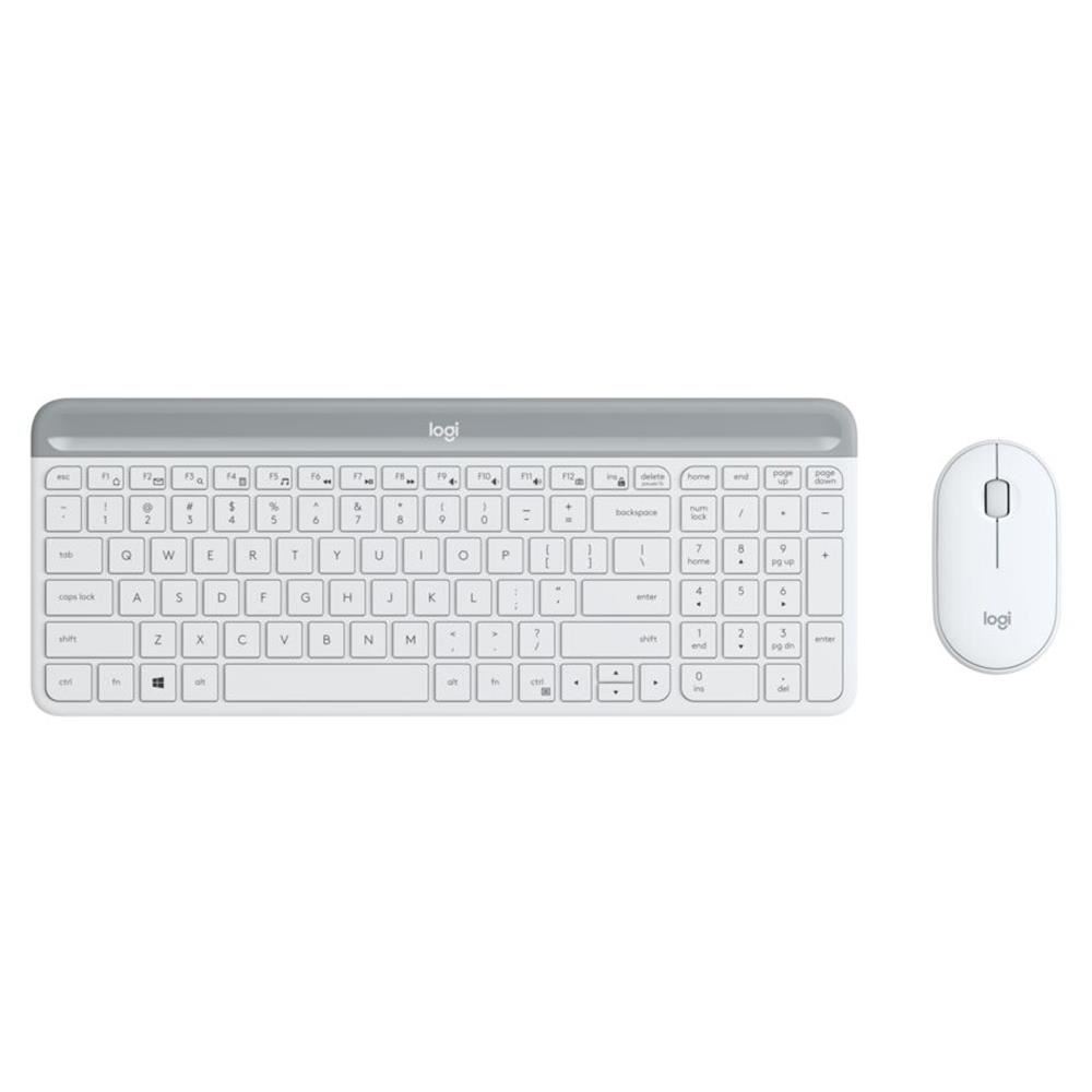 Logitech MK470 920-009436 Kablosuz Klavye Mouse Seti, Beyaz