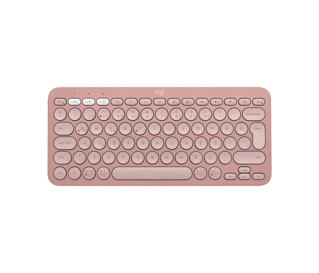 Logitech 920-011861 Pebble Keys 2 K380S TKL Q Kablosuz Klavye, Pembe