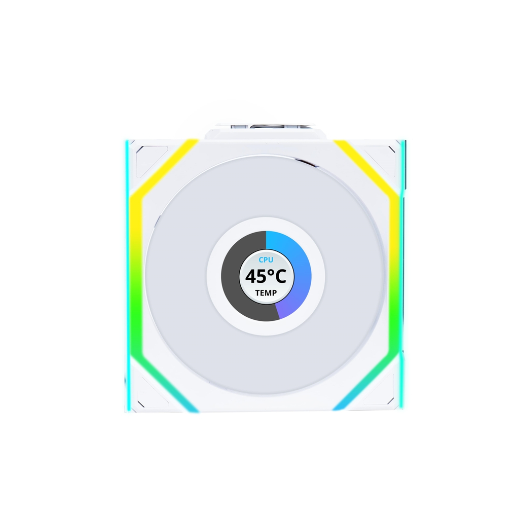 Lian Li G99.12SLLCD1W1W.00 Uni Fan SL Wireless 1x120mm Kasa Fanı, Beyaz