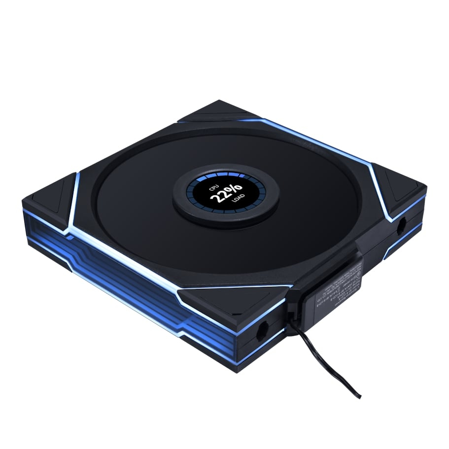 Lian Li Reverse G99.14RTLLCD1W1B.00 Uni Fan LCD TL Wireless 1x140mm Case Fan, Black