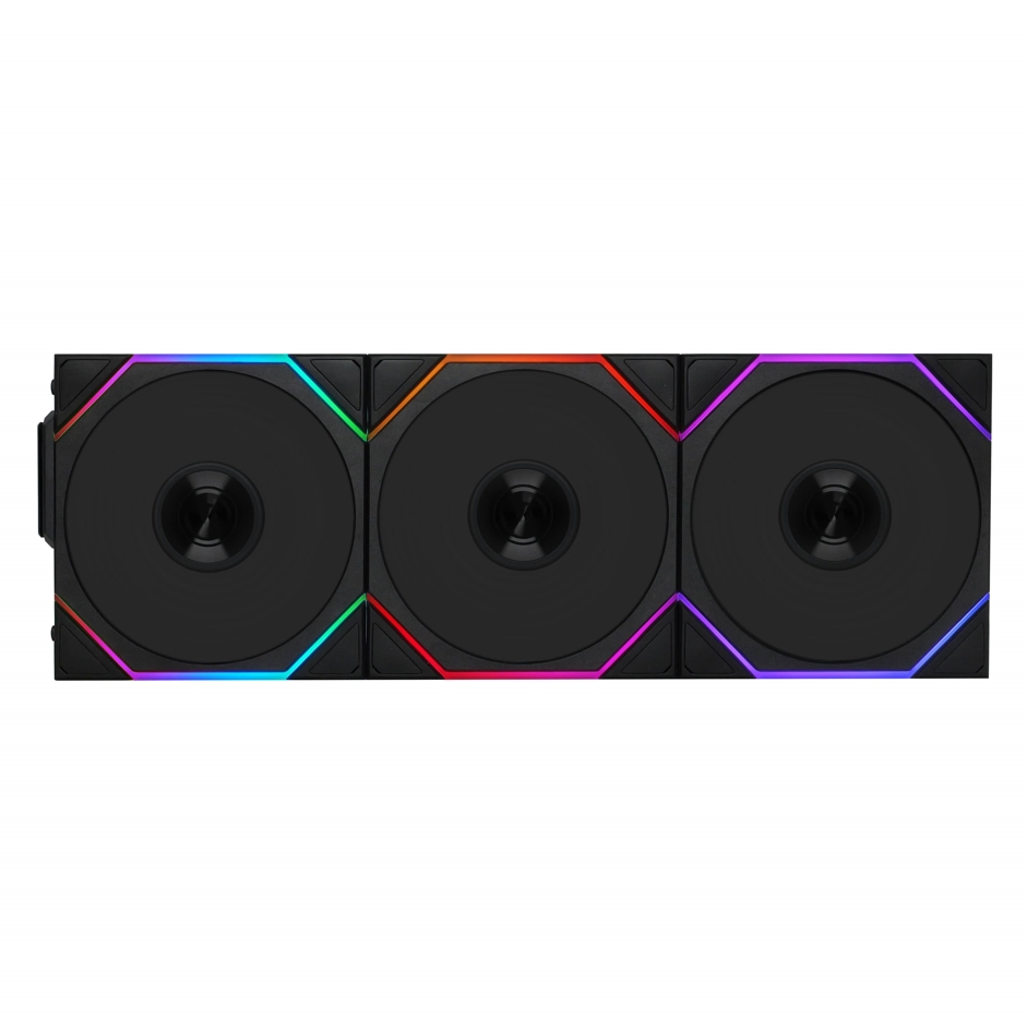 Lian Li Reverse G99.12RTL1W3B.00 Uni Fan LCD TL Wireless 3x120mm Case Fan, Black