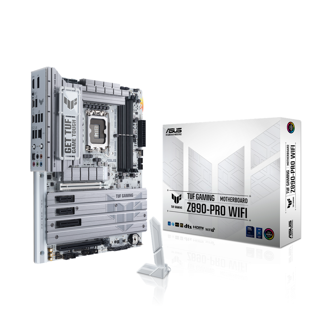 Asus TUF Gaming Z890-PRO Wi-Fi Intel LGA 1851 Z890 DDR5 9066+MHz(OC) ATX Gaming Motherboard