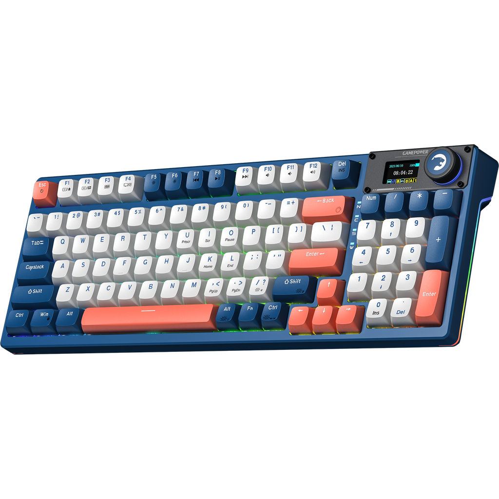 [Gasket Elite X] GamePower Gasket Elite X RGB Wireless, Bluetooth, Kablolu Mekanik Hot-Swap Yağlı Switch Gasket Gaming Klavye