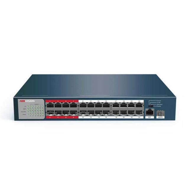 Hikvision DS-3E0326P-E/M(B) 24 Port 230W 1GE Uplink, 1xSFP Poe Switch