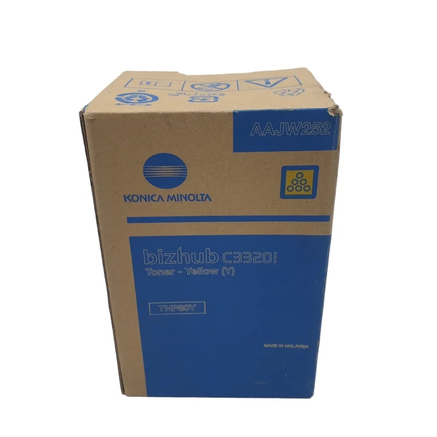 [AAJW252] Konica Minolta TNP-80C Bizhub C3320i and C3321i AAJW252 Yellow Original Toner