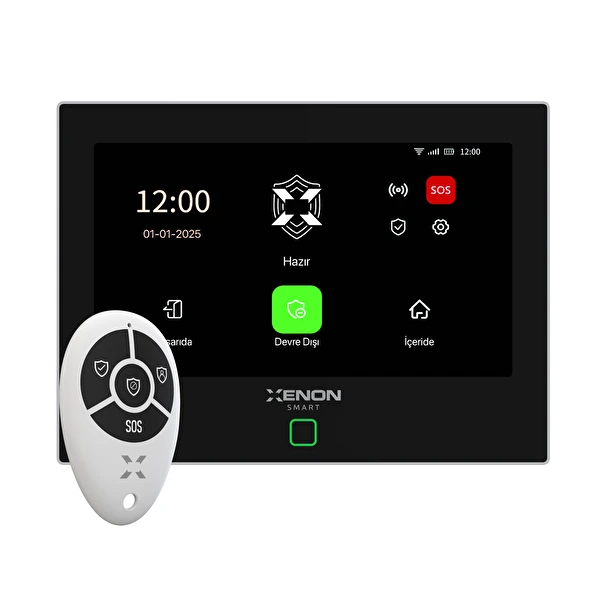 Xenon Smart X7570 Akıllı Alarm Güvenlik Kiti Dokunmatik Ekran, Kumanda, Kapı Pencere Sensörü