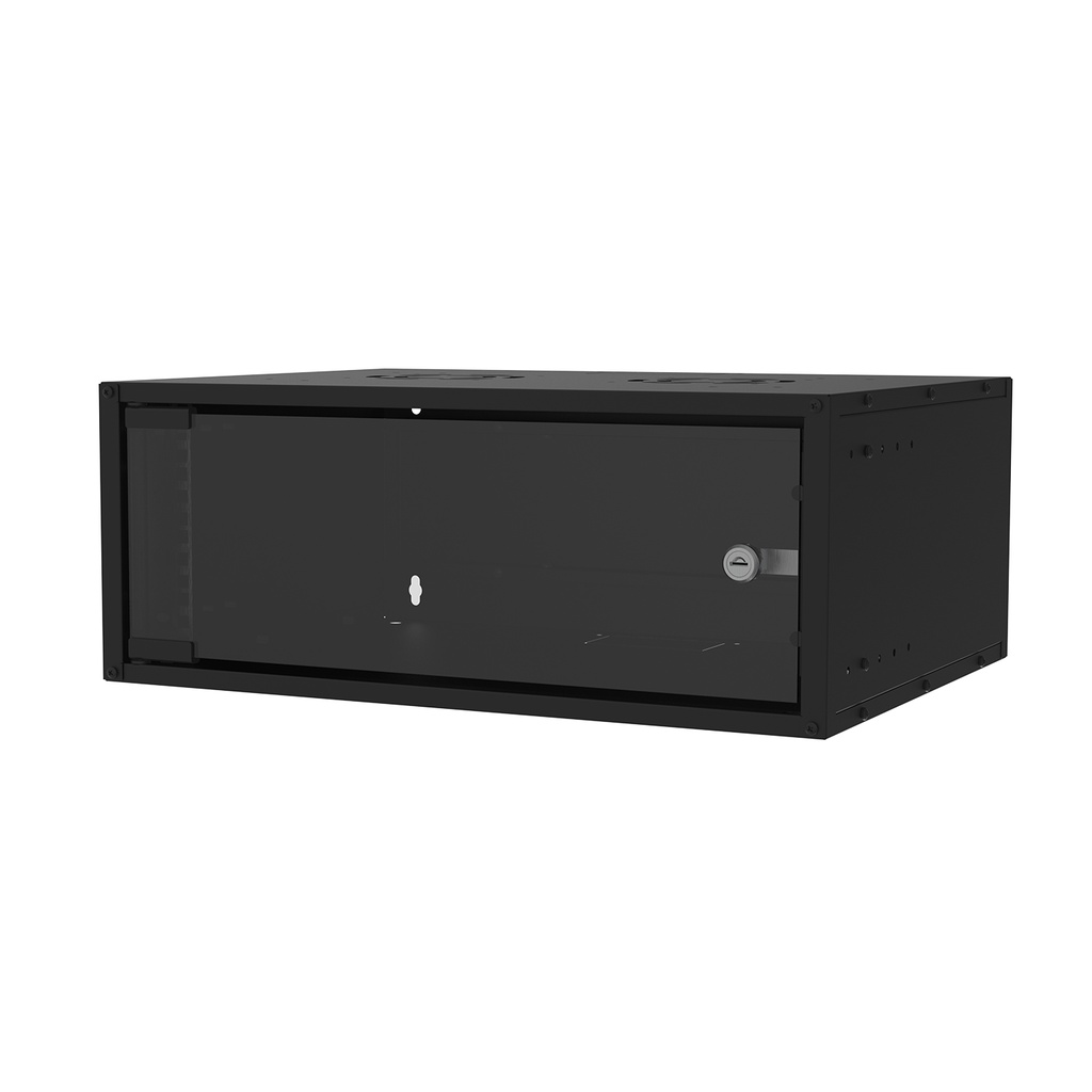 S-link SL-U4 Yeni Nesil 4U Soho Rack Kabin W 530mm D 400mm, Siyah