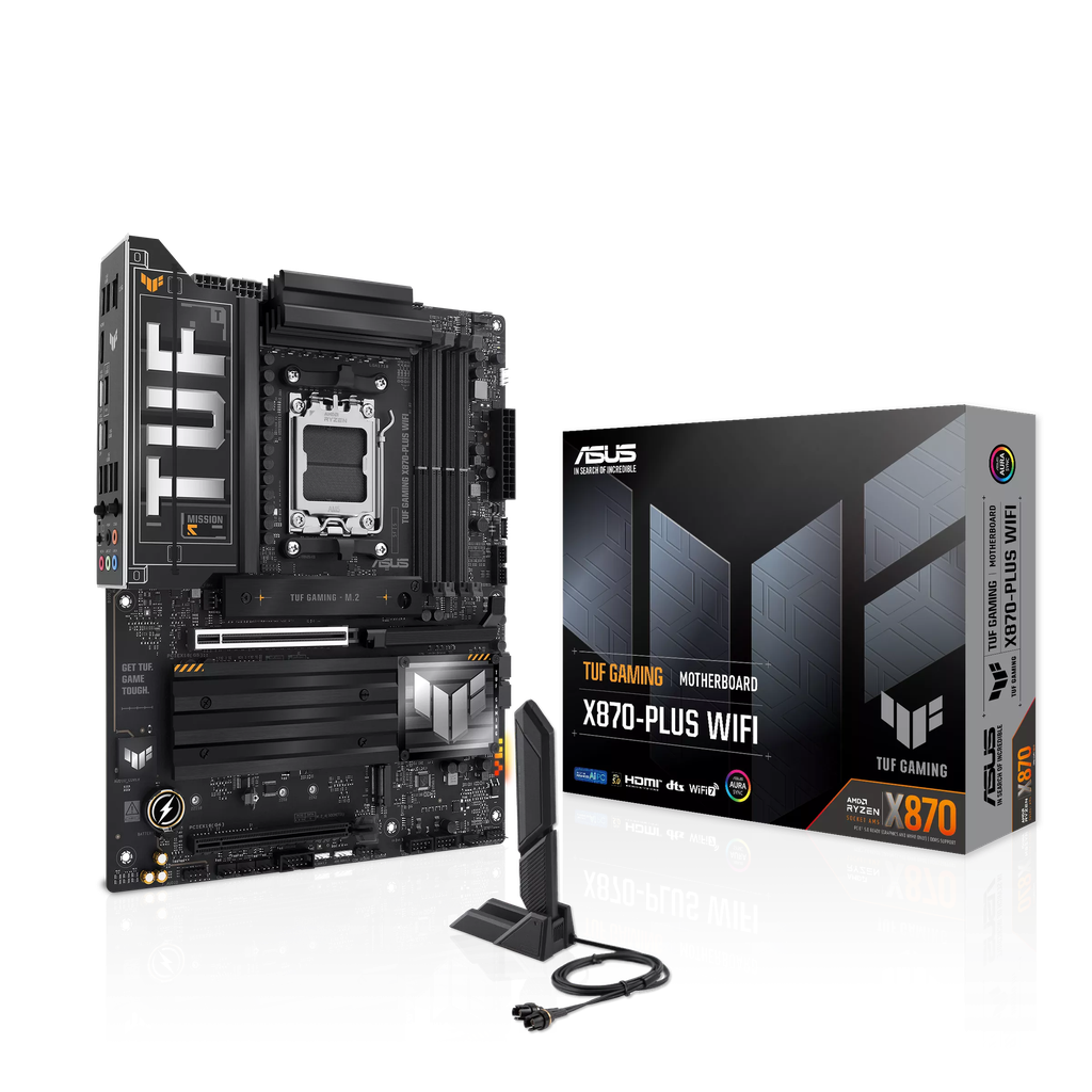 [90MB1IU0-M0EAY0] Asus TUF Gaming X870-Plus Wi-Fi AMD AM5 DDR5 X870 Socket ATX Motherboard