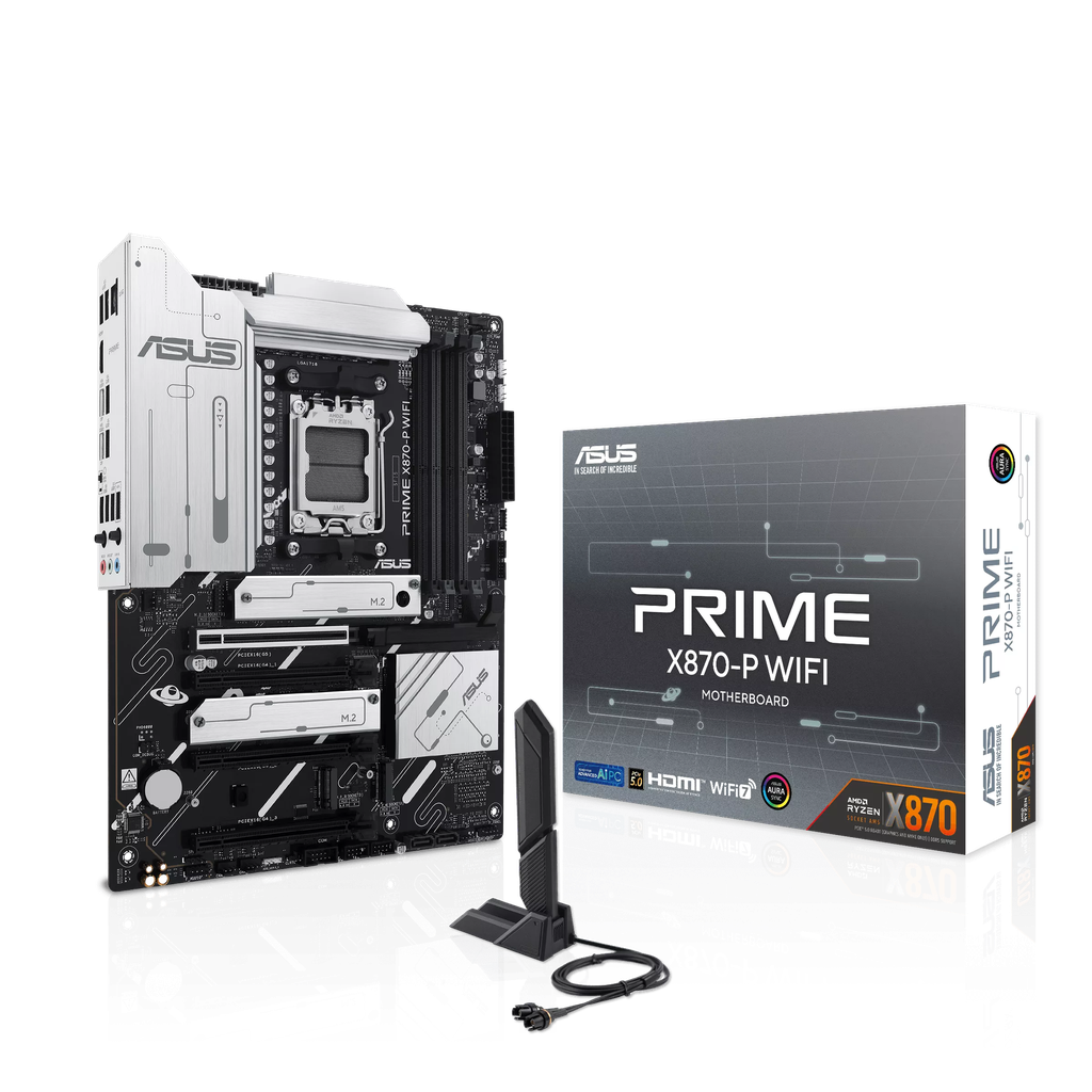 [90MB1IS0-M0EAY0] Asus Prime X870-P Wi-Fi AMD X870 Socket AM5 DDR5 8000MHz(OC) ATX Motherboard
