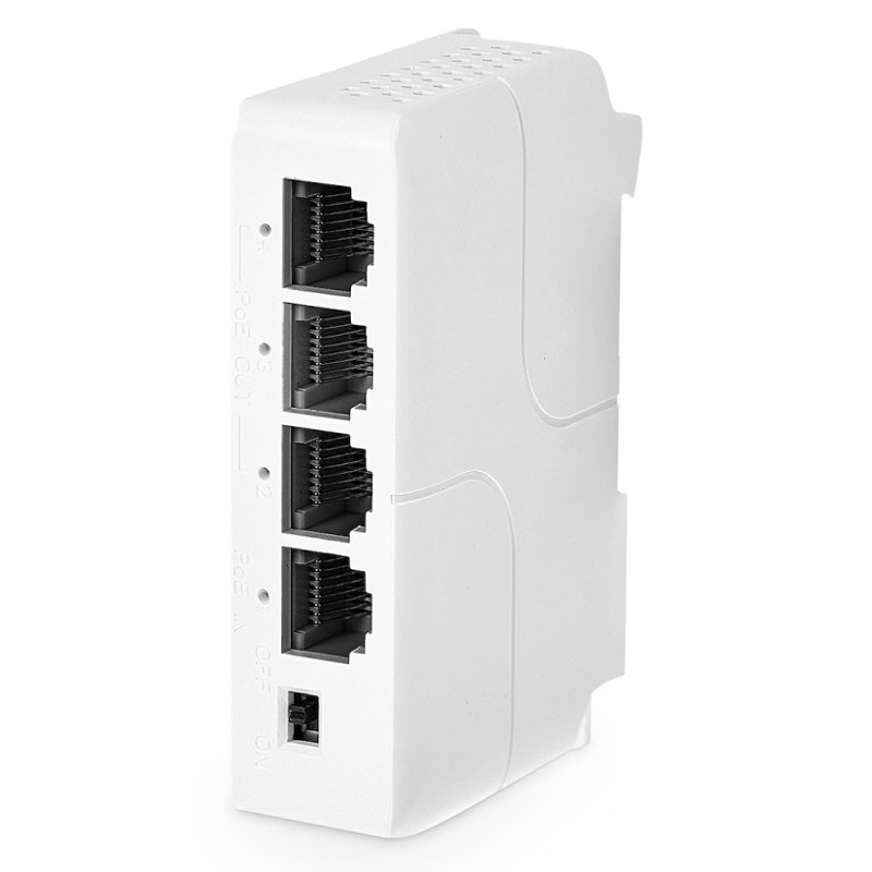 Netlook 4 Port 100Mbps PoE Extender, White