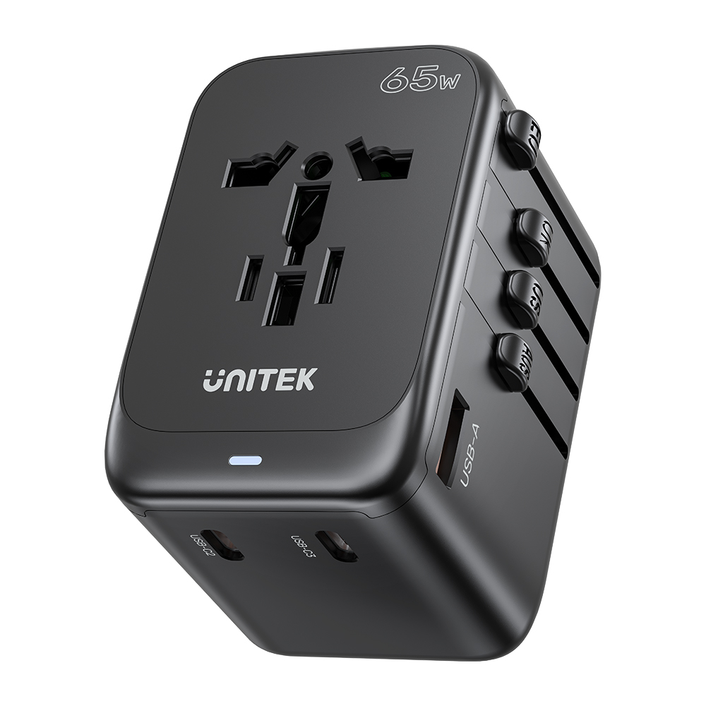 Unitek P1122ABK01 65W Universal Travel Adapter
