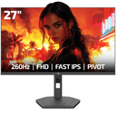 GamePower Lunis L60 27" 260Hz 0.5Ms Fast IPS FHD RGB Pivot Gaming Monitor