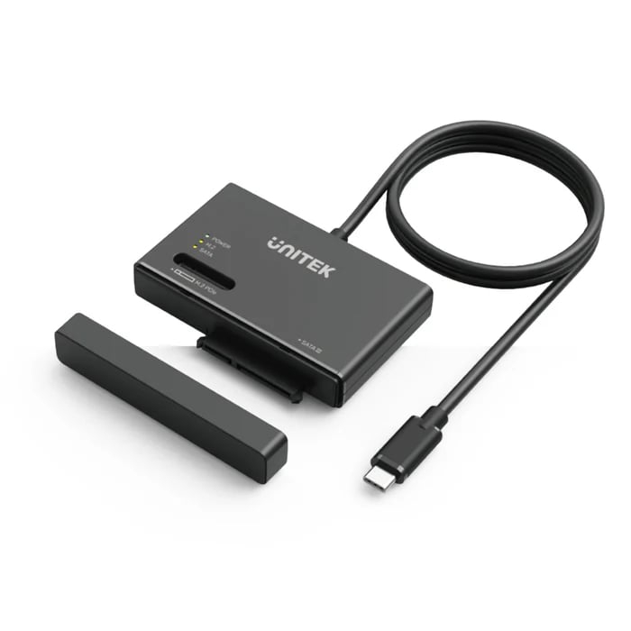 Unitek S1232A01-EU USB-C to M.2 NVMe, SATA III Converter with 12V 2A Power Cable