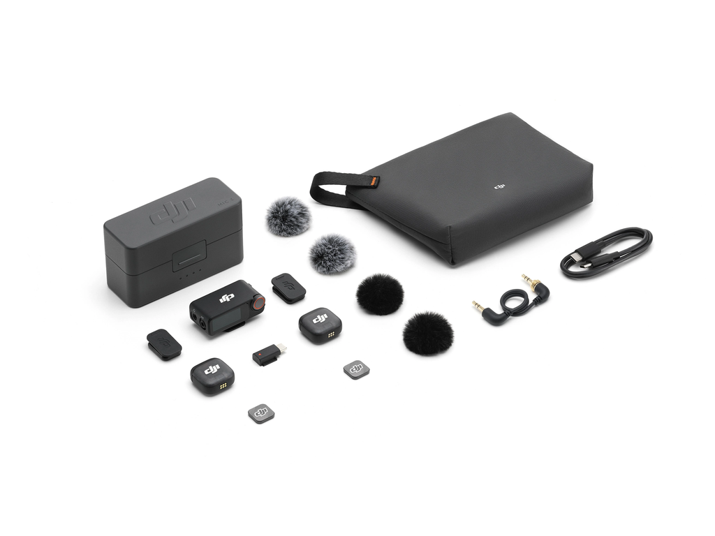 DJI Mic 3 (2 TX + 1 RX) Mikrofon Seti