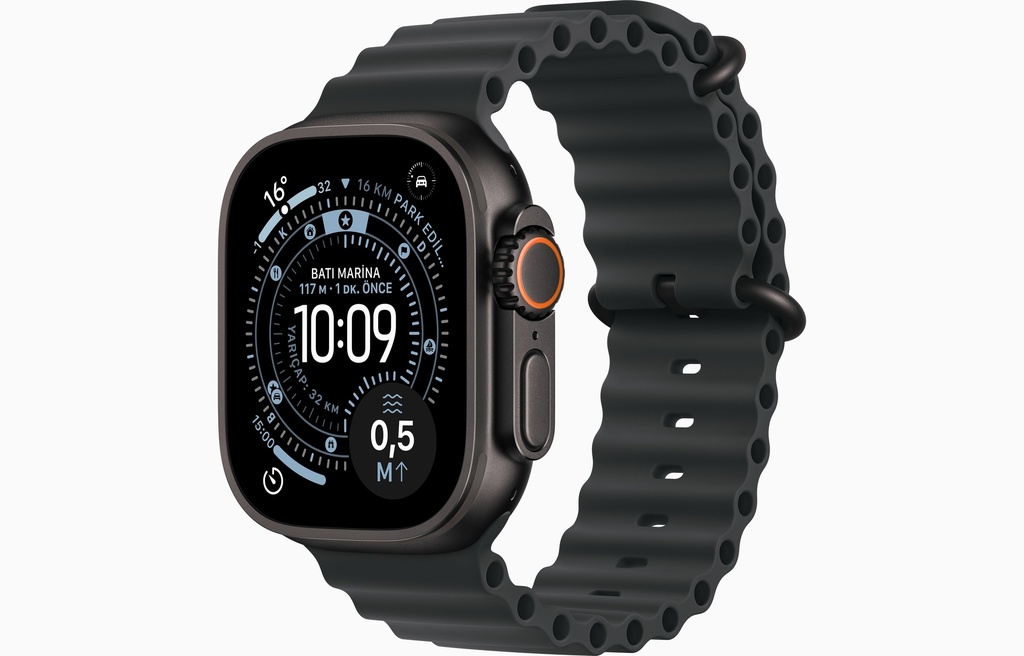 Apple Watch Ultra 3 GPS + Cellular 49mm Titanyum Kasa Akıllı Saat, Siyah