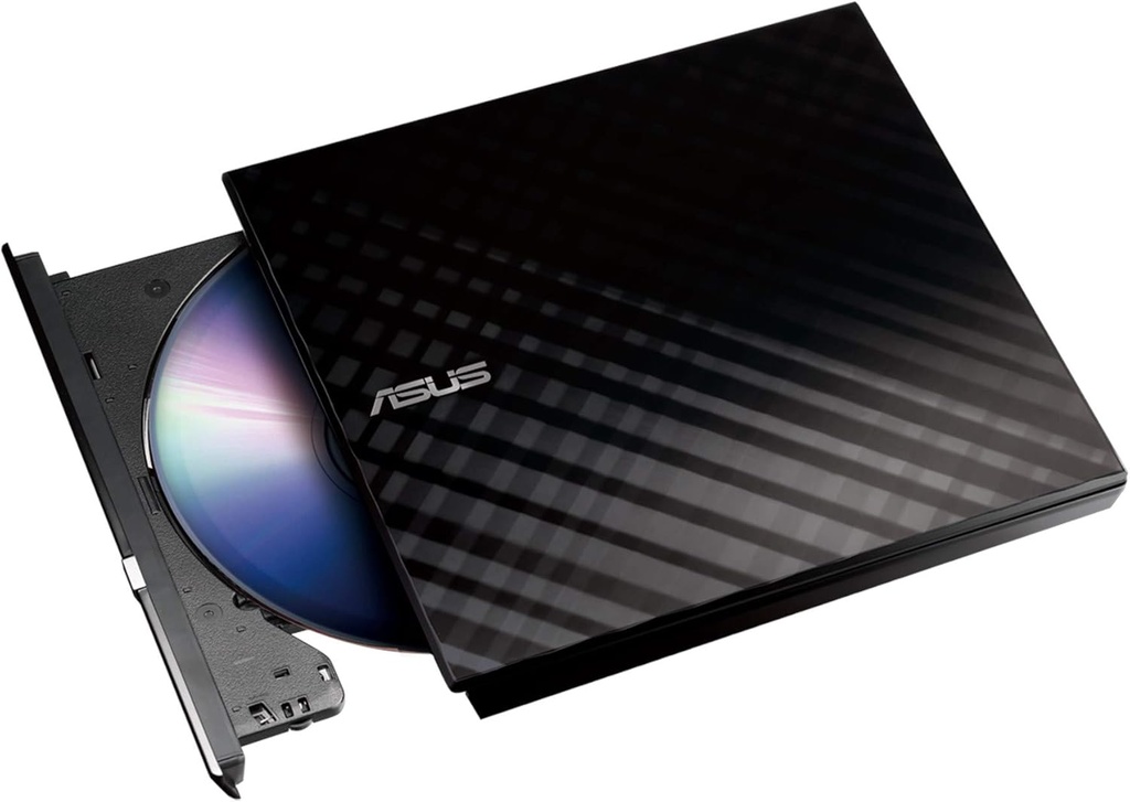 Asus SDRW-08D2S-U USB Bağlantılı Harici Ultra Slim DVD Yazıcı, Siyah