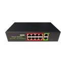 Uranium POE-8002-96W 8 Port 10/100 2 Port 10/100 RJ45 Uplink POE Switch
