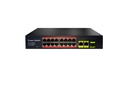 Uranium POE-1621SFP-200W 16 Port 10/100 2X Gigabit RJ45 1X SFP Uplink 200W Poe Switch