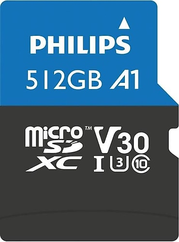 Philips Ultra Pro FM51MP65B/00 Class 10 UHS-I U3 A1 V30 512 GB Micro SD Kart