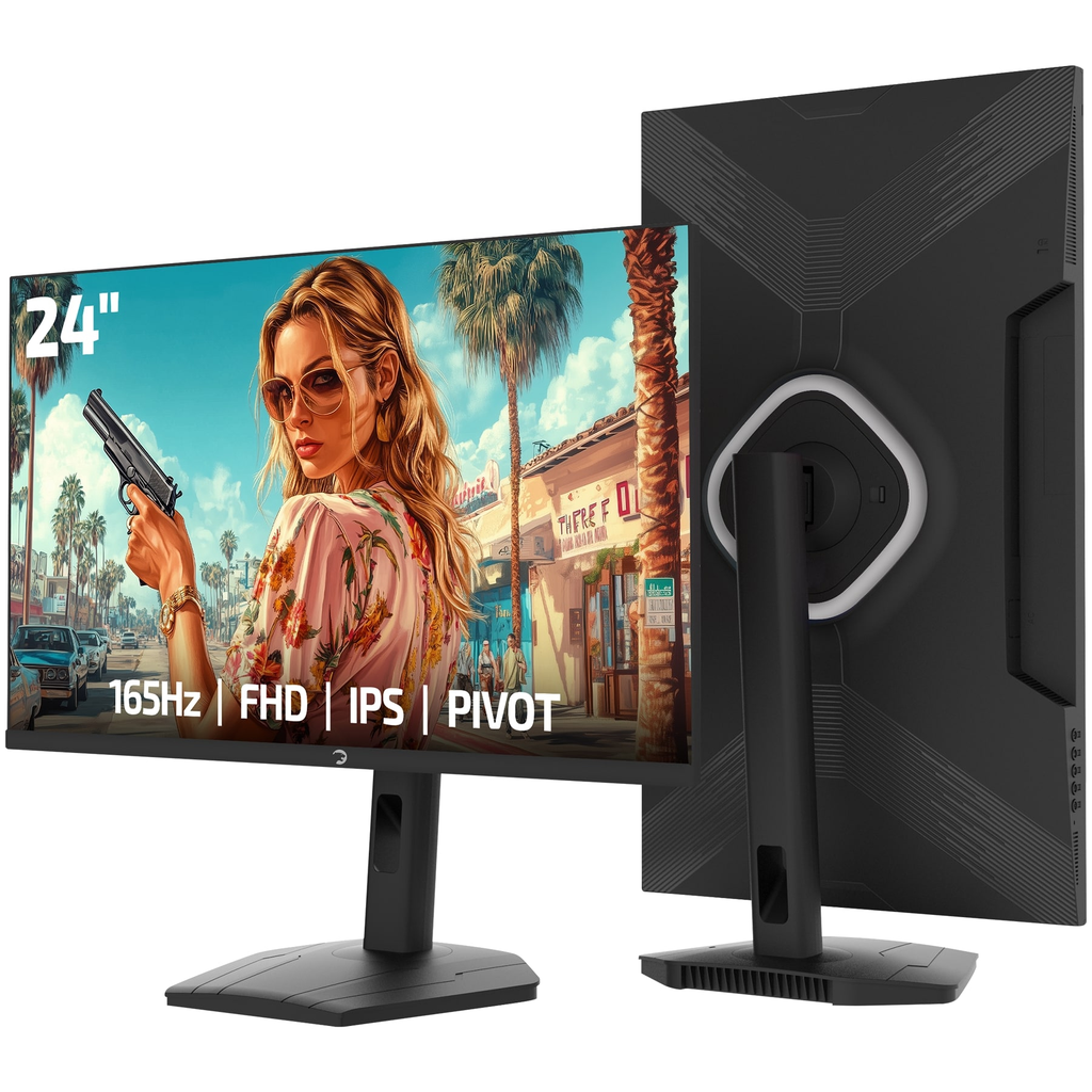 GamePower Lunis L10 24" 165Hz 1Ms IPS FHD Pivot Gaming Monitor