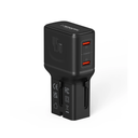 Xenon Smart X6409 Power Adapter, 45W GaN Fast Charging, 200+ Countries, 2x USB-C, PD PPS, Travel Adapter