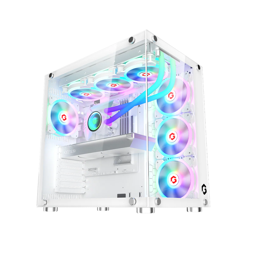 GameOn GO-EMPERORII-A Emperor Arctic II Series Mid Tower Gaming Case, White