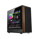 GameOn GO-TIMBER-M Midnight Series ARGB, PWM Mid Tower Gaming Case, Black Wood