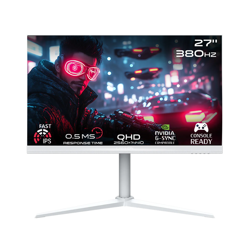 GameOn Arctic Pro 27" QHD, 380Hz, MPRT 0.5ms, HDMI 2.1, IPS Gaming Monitor with PS5 Support, White