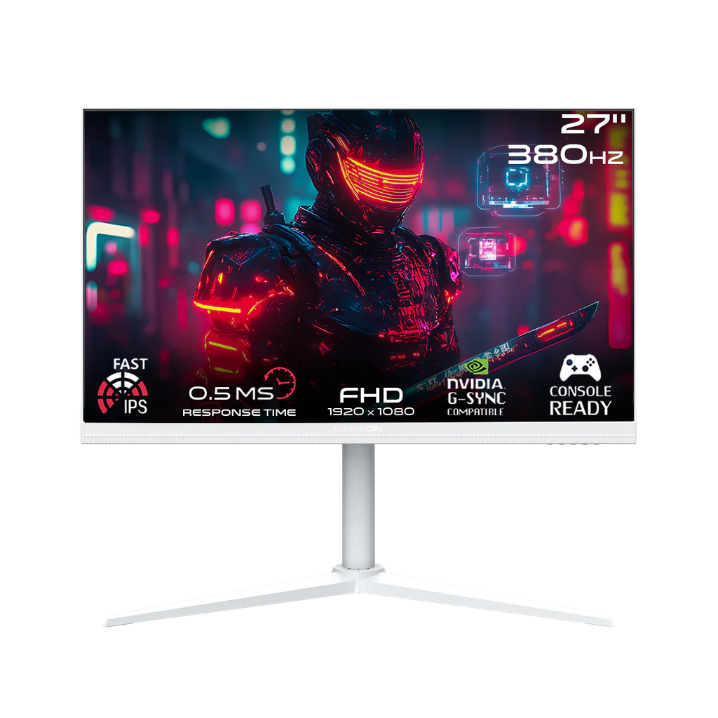 GameOn Arctic Pro 27" FHD, 380Hz, MPRT 0.5ms, HDMI 2.1, IPS Gaming Monitor with PS5 Support, White