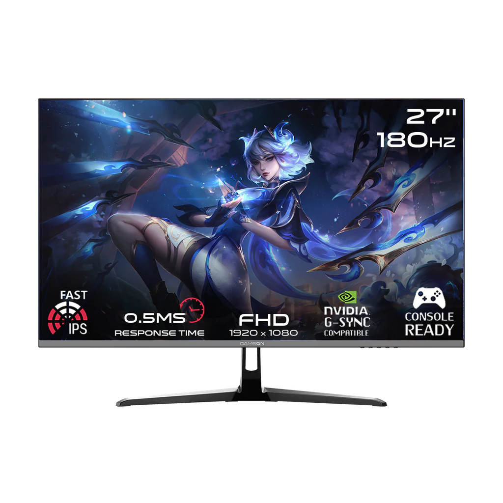 GameOn Pro 27" FHD, 180Hz, MPRT 0.5ms, HDMI 2.1, Fast IPS Gaming Monitor with PS5 Support, Black