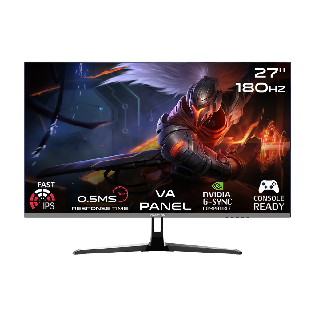 GameOn Pro 27" FHD Fast VA, 180Hz, MPRT 0.5ms, HDMI 2.1, Fast IPS Gaming Monitor with PS5 Support, Black