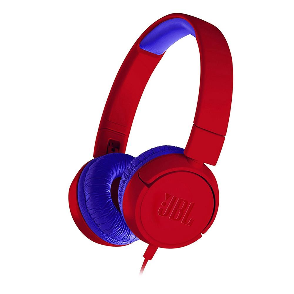 JBL JR300 Kids Over-Ear Headphones with Microphone, Red