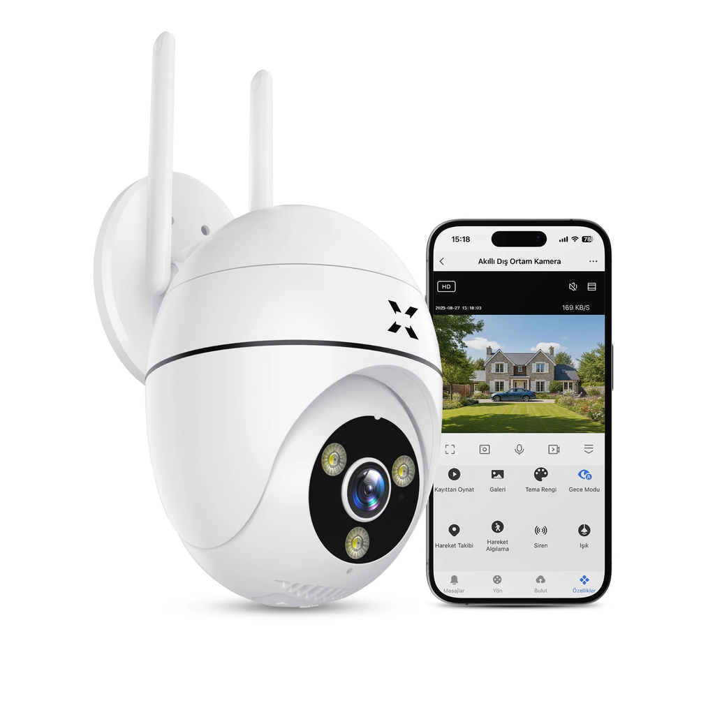 Xenon Smart X7268 4MP Outdoor Wi-Fi Security Camera 1440p Mobile Control Motion Tracking Night Vision