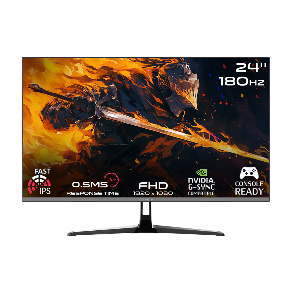 GameOn Pro 24" FHD, 180Hz, MPRT 0.5ms, HDMI 2.1, IPS PS5 Desteği Oyuncu Monitörü, Siyah