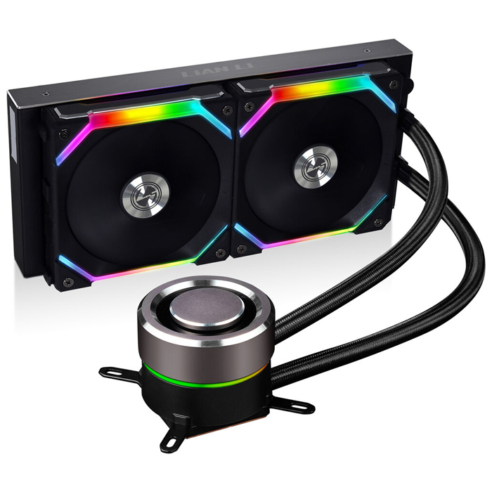 Lian Li Galahad AIO G89.GA240SLB.01 UNI Fan SL Edition 240mm RGB CPU Liquid Cooler, Black