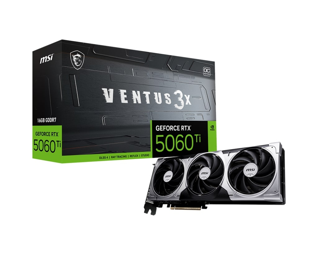 MSI GeForce RTX 5060TI 16G Ventus 3X OC GDDR7 128Bit DX12 DLSS 4 Gaming Ekran Kartı