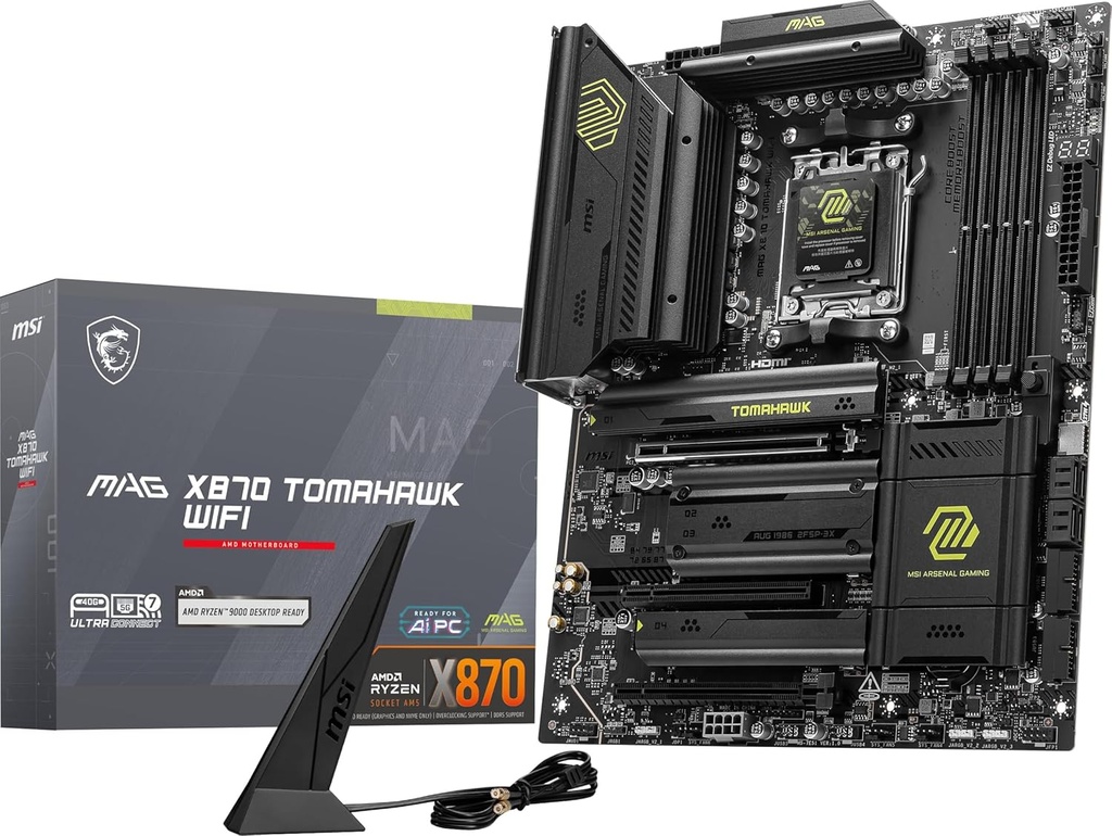 MSI MAG X870 Tomahawk Wi-Fi DDR5 AMD X870 Socket DDR5 8400+(OC)MHz ATX Gaming Motherboard