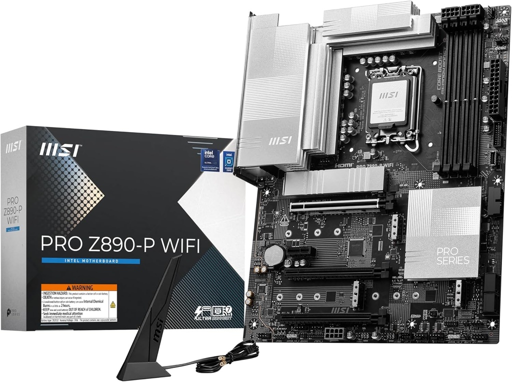 MSI Pro Z890-P Wi-Fi DDR5 Z890 Socket 1851 9200MHZ(OC) WIFI 7 ATX Gaming Motherboard